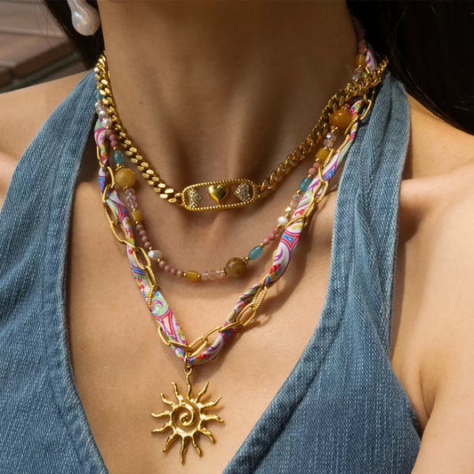 Sunlit Riviera - Aurelia Sun Necklace