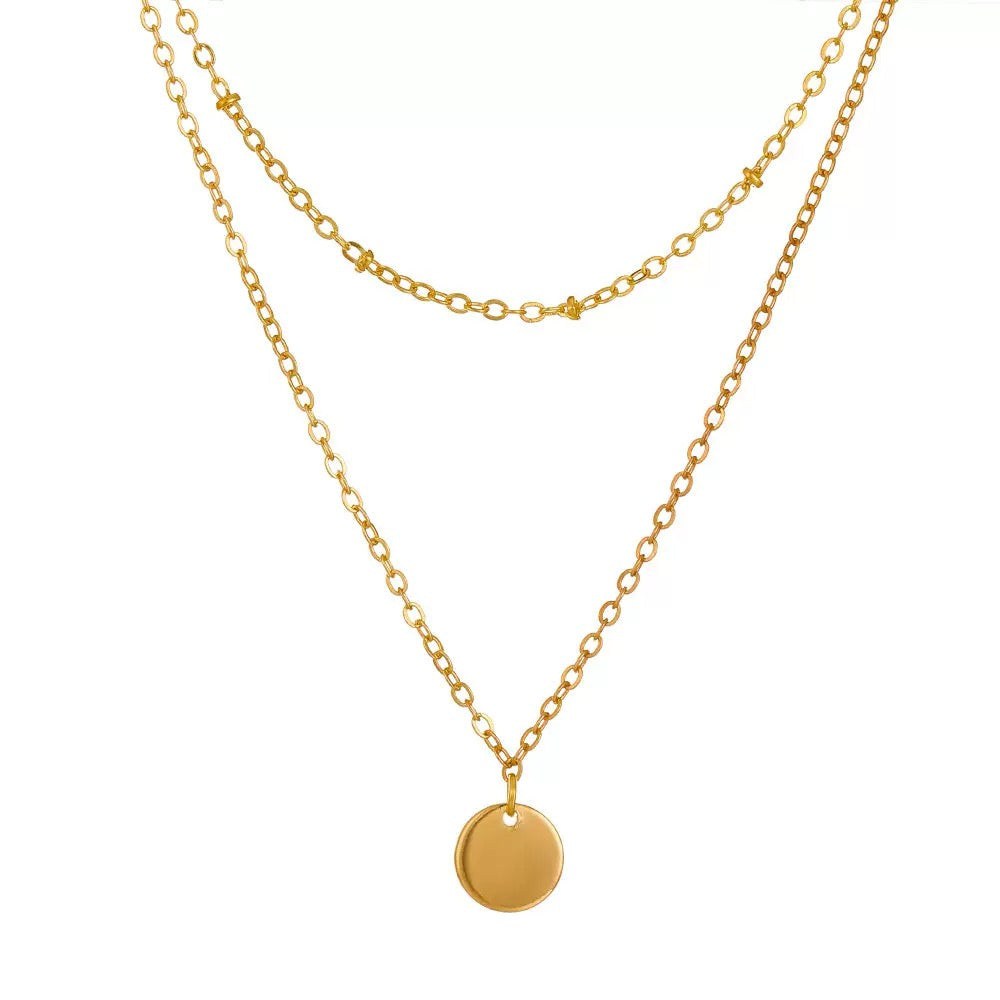 Minimalist Double-Layer Pendant