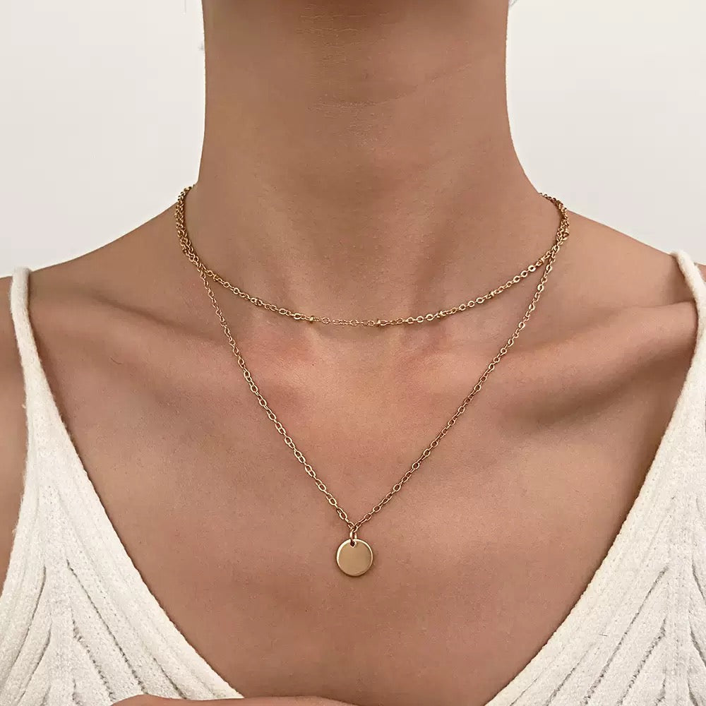 Minimalist Double-Layer Pendant