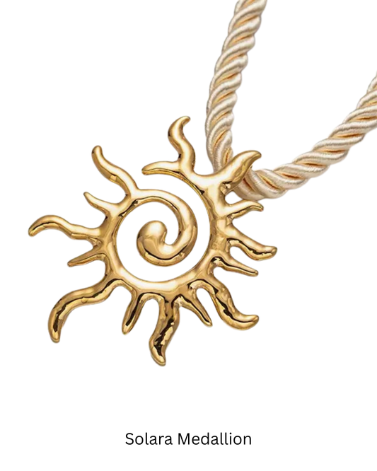 Aegean Artefacts - Solara Medallion Necklace