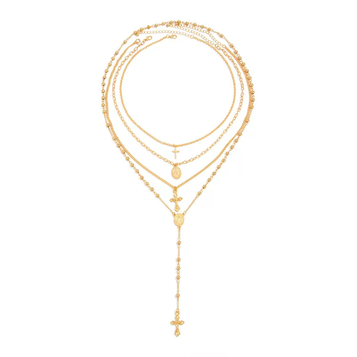 Eternal Layers Cross Statement Necklace